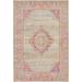 Unique Loom Indoor Rectangular Color Bordered Traditional Area Rugs Blue/Pink/Brown 4 0 x 6 0