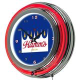 Hamm s Chrome Double Rung Neon Clock