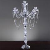 BalsaCircle 35 Silver Crystal Candle Holder Centerpiece Home Party Centerpieces Decorations