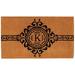 Calloway Mills Garbo Monogram Outdoor Doormat Extra-thick 18 x 30 (Letter K)