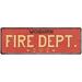 WOBURN FIRE DEPT. Home Decor Metal Sign Police Gift 8x24 108240013947