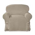 Sure Fit Designer Twill Chair Slipcover in Linen