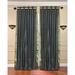 Lined-Dark Grey Ring Top Sheer Sari Curtain / Drape - 60W x 108L - Piece