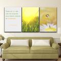 3 Panel Rain Drops on The Plants in Summer with Inspirational Quotes Gallery 16 x24 x 3 Panels