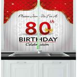 Ambesonne Abstract Kitchen Curtains Birthday Party Invite 55 x39 Multicolor