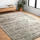 Alexander Home Brentley Traditional Distressed Medallion Area Rug Ivory/Charcoal 3 1 x 5 7 Polypropylene Jute 0.51 - 0.75 inch 4 x 6 Indoor