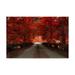 Trademark Fine Art The Red Bridge Autumn Canvas Art by Vladimir Kostk