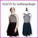 Anthropologie Dresses | Euc Anthropologie Maeve Crosswise Fit &Flare Dress | Color: Black/Cream | Size: 4