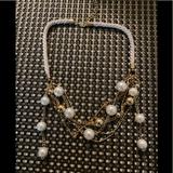 Free People Jewelry | Cream Cable Necklace | Color: Cream/Gold | Size: Os