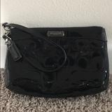 Coach Bags | Coach Black Patent Leather Wristlet Purse Bag | Color: Black | Size: Os