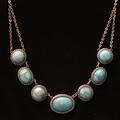 American Eagle Outfitters Jewelry | American Eagle Silver Tone & Turquoise Necklace | Color: Blue/Silver | Size: Os