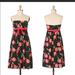 Anthropologie Dresses | Anna Sui For Anthropologie Silk Strapless Dress | Color: Black/Pink | Size: 2