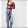 Free People Tops | Free People Always With Me Tee | Color: Blue/Red/White | Size: S