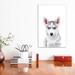 East Urban Home Husky Puppy by Watercolor Luv - Painting Print Canvas in Gray/Green | 18 H x 12 W x 1.5 D in | Wayfair