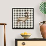 The Holiday Aisle® Santa's Deer II - Painting Print on Canvas Canvas/Metal in Green | 32 H x 32 W x 1.75 D in | Wayfair