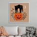 The Holiday Aisle® Graphic Halloween I by Victoria Barnes - Painting Print on Canvas in Brown | 38 H x 38 W x 1.75 D in | Wayfair
