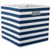 Trule Chorleywood Cube Stripe Fabric Polyester Bin Fabric in Blue | 13 H x 13 W x 13 D in | Wayfair DEDF78FDD4D64A88A028213FCA0BCE2B