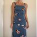 Urban Outfitters Dresses | Blue Floral Maxi Dress | Color: Blue | Size: Xs