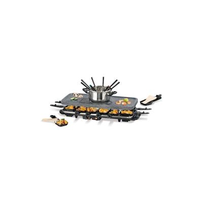 GOURMETmaxx Raclette- & Fondue-Set GRANITlook - schwarz