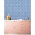 Dakota Fields Mediterranean Ceramic Peel & Stick Wallpaper Roll Vinyl in Blue/White | 10.42" L x 25" W | Wayfair AF6242F9CDCD4F2AAEE49FE5FA461E2C