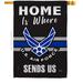 Breeze Decor Home is Where US Army 2-Sided Polyester 40 x 28 in. House Flag in Black | 40 H x 28 W in | Wayfair BD-MI-H-108460-IP-BO-D-US20-AF