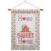 Breeze Decor Welcome Sweet Home 2-Sided Polyester 40" H x 28" W Flag set in Gray | 40 H x 28 W x 1 D in | Wayfair