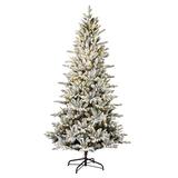 Vickerman 663936 - 7.5' x 44" Flocked Vail Pine 600 Multi-Colored Lights Artificial Christmas Tree Christmas Tree (S202077LED)