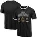 Men's Majestic Threads Black Vegas Golden Knights Buzzer Beater Tri-Blend Ringer T-Shirt