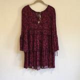 American Eagle Outfitters Dresses | American Eagle Outfitters Ruffle Tunic Dress Small | Color: Black/Red | Size: S