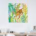 East Urban Home Jungle Roar II by Chariklia Zarris - Painting Print Canvas in Gray | 37 H x 37 W x 1.5 D in | Wayfair