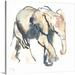 Indigo Safari Elephant Calf, Loisaba, 2017 by Paul Cezanne - Painting Print on Canvas Canvas | 16 H x 16 W x 1.25 D in | Wayfair