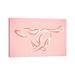 East Urban Home Running Dog Sketch by Toru Sanogawa - Painting Print Canvas in Pink | 8 H x 12 W x 0.75 D in | Wayfair