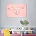 East Urban Home Running Dog Sketch by Toru Sanogawa - Painting Print Canvas/Metal in Pink | 40 H x 60 W x 1.5 D in | Wayfair