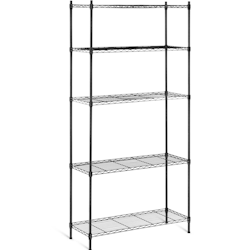 Royal Catering Metallregal - 35 x 90 x 180 cm - 150 kg - schwarz Image
