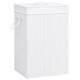 vidaXL Bamboo Laundry Basket White