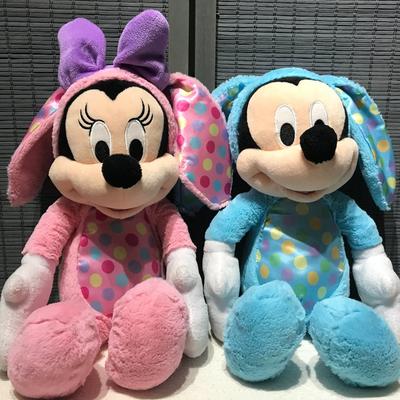 Disney Toys | Bundle - 2 Plush - Minnie And Mickey Bunny 16"-18" | Color: Blue/Pink | Size: Os