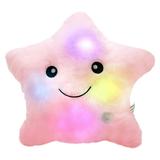 Rirool 14 Creative Twinkle Star Glowing LED Night Light Plush Pillows Light up Stuffed Animal Toys Birthday for Toddler Kids(Pink)