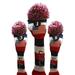 USA Majek Golf Driver 1 3 5 Fairway Woods Headcovers Pom Pom Knit Limited Edition Vintage Classic Traditional Flag Stars Red White Blue Stripes Retro Head Cover Fits 460cc Driver and 260cc Metal Woods