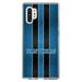 DistinctInk Clear Shockproof Hybrid Case for Galaxy Note 10 PLUS (6.8 Screen) - TPU Bumper Acrylic Back Tempered Glass Screen Protector - Blue Black Panthers - Football Team