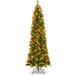 The Holiday Aisle® 7.5' Green Pine Artificial Christmas Tree w/ 350 Clear/White Lights in Green/White | 90 H x 32.5 W in | Wayfair