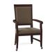 Fairfield Chair Pryor King Louis Back Arm Chair Wood/Upholstered/Fabric in Brown | 38.5 H x 24.5 W x 24.5 D in | Wayfair 8778-A4_ 8794 70_ Espresso