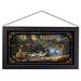 Wild Wings Disneys Clock Strikes Midnight by Thomas Kinkade - Picture Frame Painting Print on Glass in Brown/Green | 13 H x 23 W x 1 D in | Wayfair