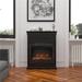 Charlton Home® Tyla Electric Fireplace in Black | 44.7 H x 40.5 W x 12.5 D in | Wayfair 9D75CCEBAB08431FBB1D56F80A22142F