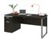 Aquarius 66W Desk with Single Pedestal in deep grey & white - Bestar 114400-000032