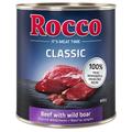 6x800g Manzo con Cinghiale Rocco Classic umido per cani