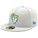 Men's New Era White Los Angeles Rams Omaha Ram Head 59FIFTY Fitted Hat