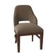 Fairfield Chair Darien Wingback Side Chair Wood/Upholstered/Fabric in Gray/Brown | 34 H x 21 W x 24.5 D in | Wayfair 5026-05_ 3152 65_ Walnut