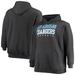 Men's Fanatics Branded Heathered Charcoal Los Angeles Chargers Big & Tall Practice Pullover Hoodie
