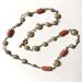 J. Crew Jewelry | J Crew Faux Pearls & Orange Barrel Long Necklace | Color: Gold/Orange | Size: 29”