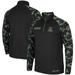 Men's Colosseum Black Arizona Wildcats OHT Military Appreciation Take Flight Raglan Quarter-Zip Jacket